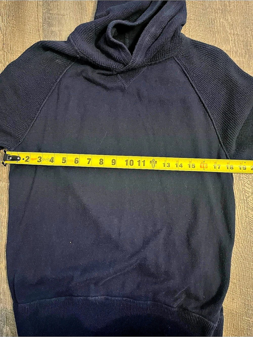 Men’s Gap Knit Warm Cozy Sweater Hoodie in Navy Blue Size Medium - Picture 4 of 7